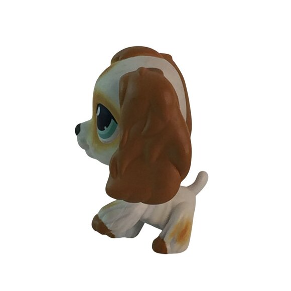 Littlest Pet Shop LPS #344 #252 White Brown Cocker Spaniel Puppy Dogs - Picture 3 of 11